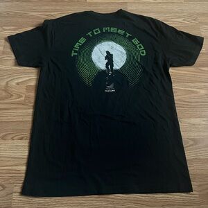 Men's Black Tee with Green Skull by [Brand]